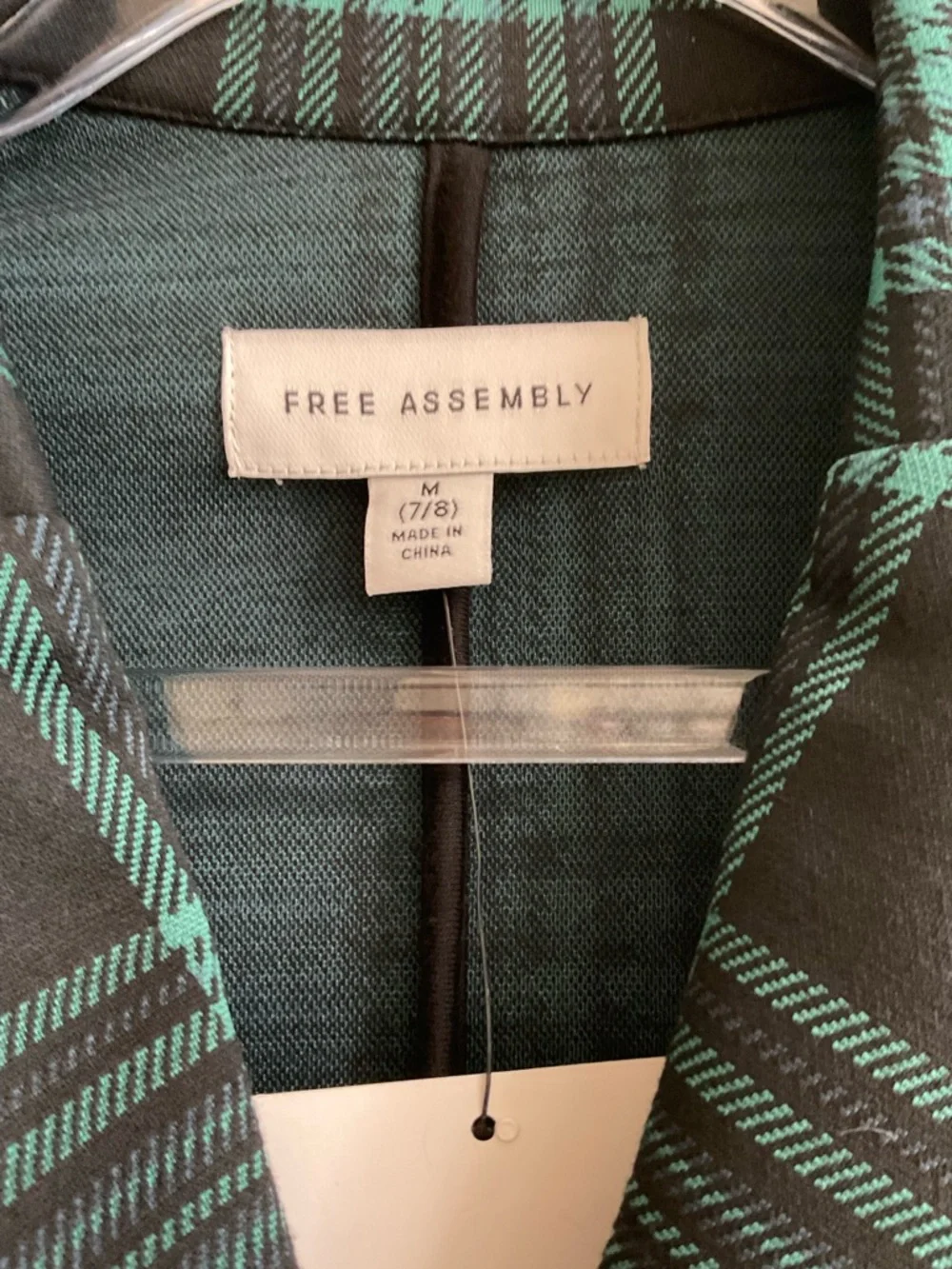 Free Assembly Plaid Double Breasted Schoolgirl Blazer